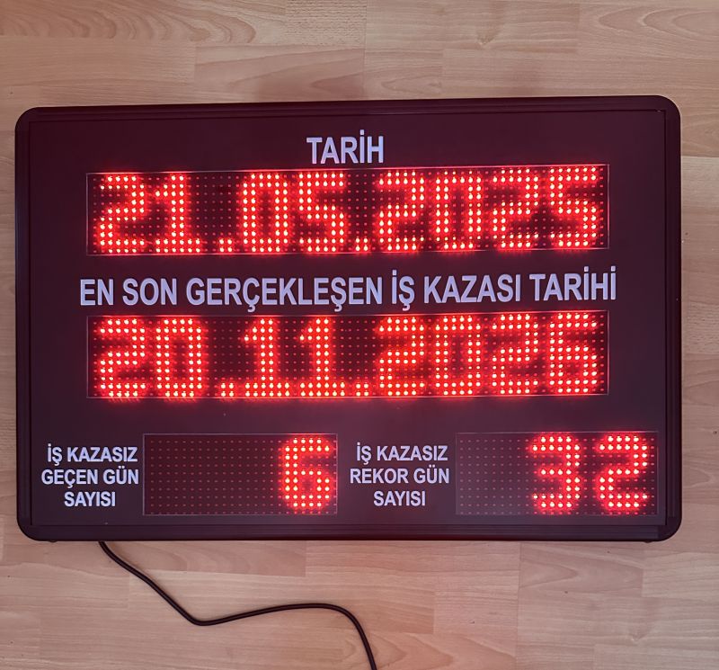 Kazasız iş Günü Tabelası 50x78cm