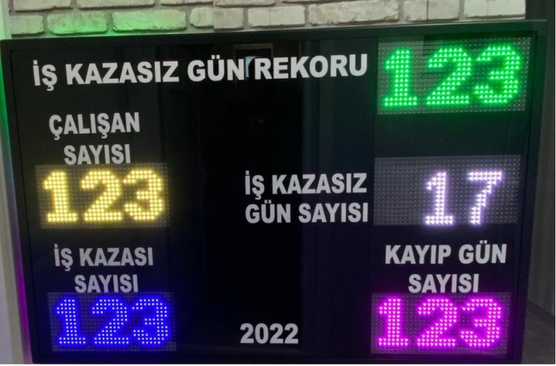 Kazasız iş Günü  Tabelası Renkli