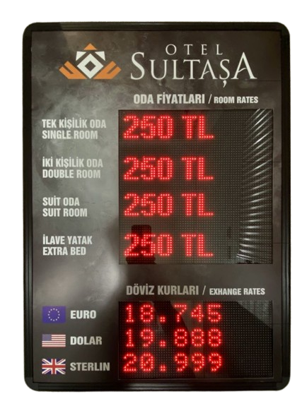 Otel Fiyat Tabelası 50x70 cm