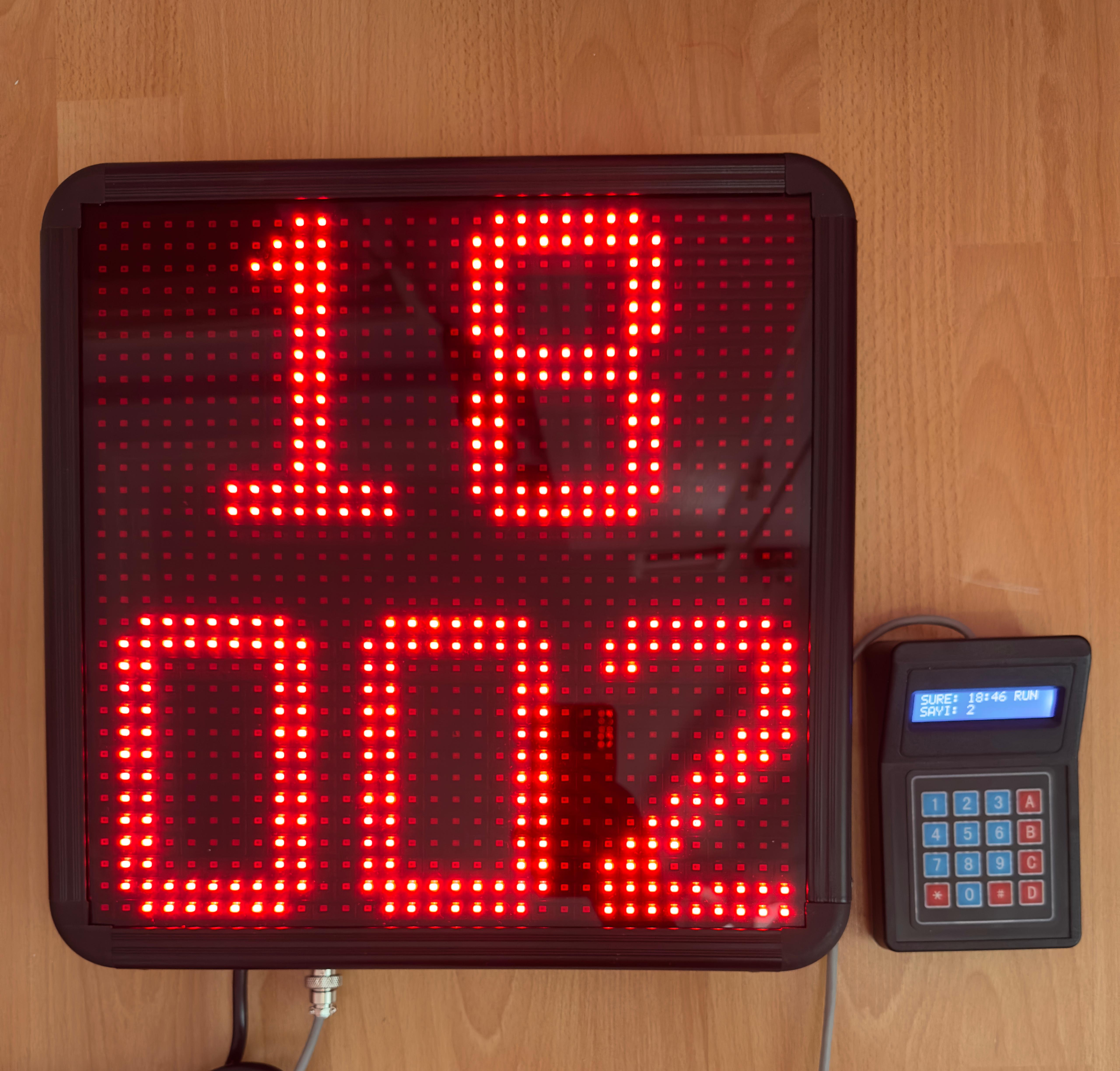 Led Sayaç Keypad Kontrollü 36x36 cm