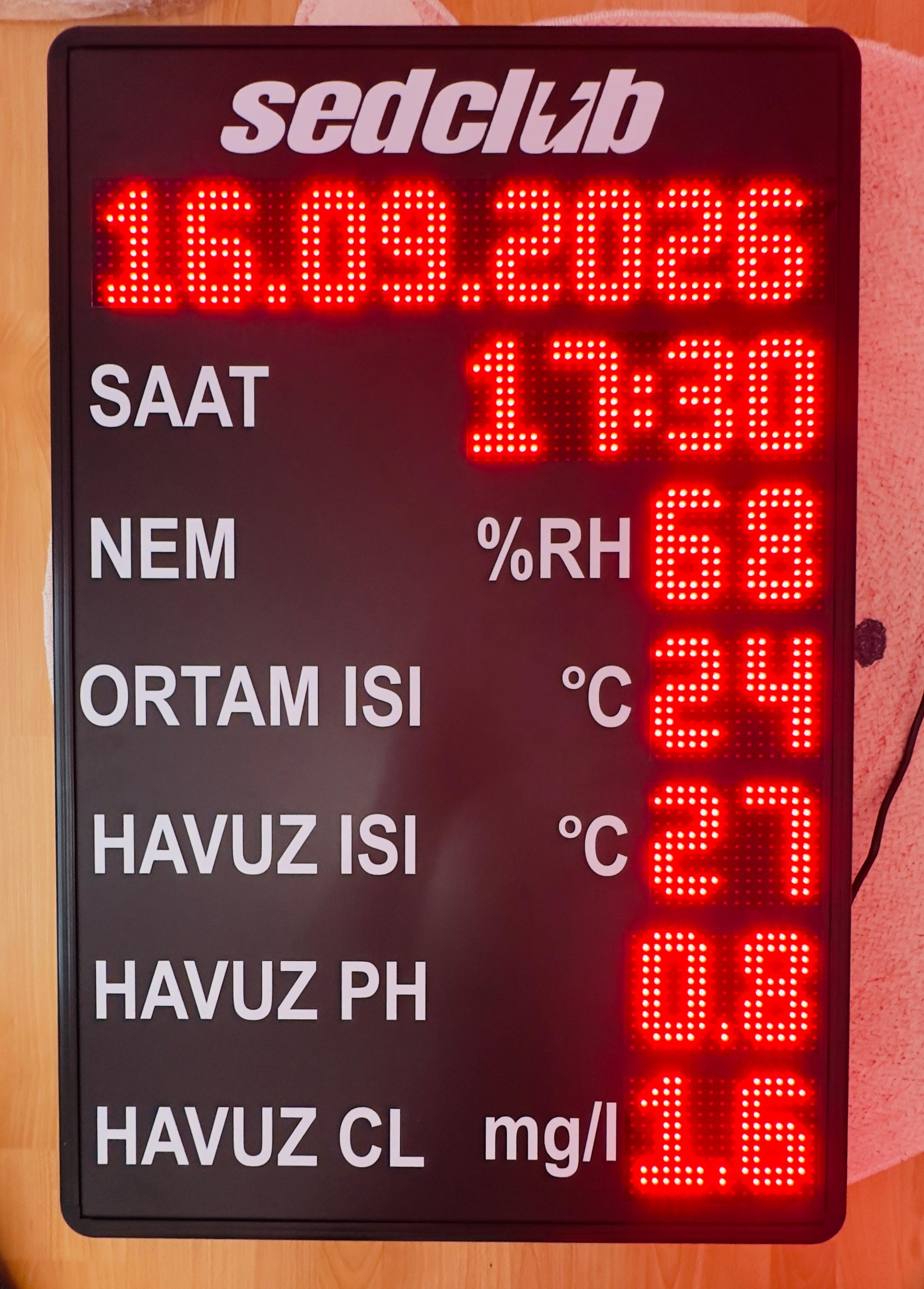 Havuz Bilgi Panosu 70x106 cm
